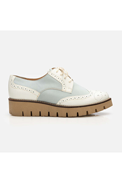 UrbanShoes Pantofi casual dama din piele naturala, Leofex - 012-1 Alb Turquoi...