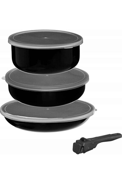 5FIVE Set de oale cu mâner detașabil și capace din silicon, 6 piese