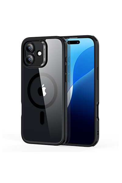 Stef's Cat Husa pentru iPhone 16, Stef's Cat, Classic Hybrid HaloLock, negru/...