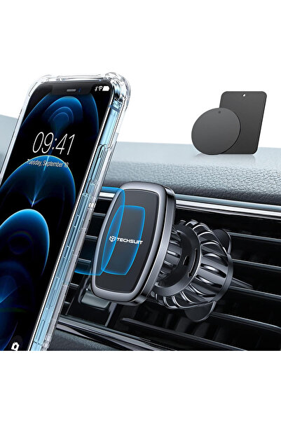 PS Products Suport auto AirFix (S2) - cu plăcuțe metalice, pentru grila de ve...