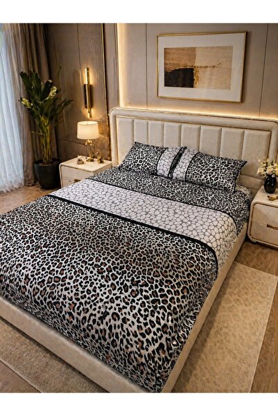 Hanzade Σετ σεντόνια με ελαστική εφαρμογή και σχέδιο, με προστατευτικό στρώμα...