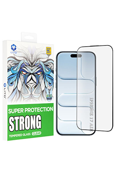 Lito Προστατευτική μεμβράνη για iPhone 17 Air, Διαφανής, Αντικραδασμική, μαύρη.