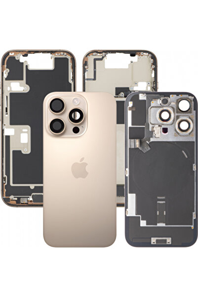 Apple Capac Baterie iPhone 16 Pro, Cu Carcasa Mijloc, Full Parts, Auriu (Dese...
