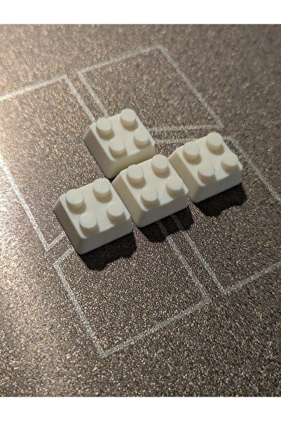 TaneStore Renkli 4'lü Brick Mekanik Klavye Keycap Seti - 3D Baskı Artisan Tuş...