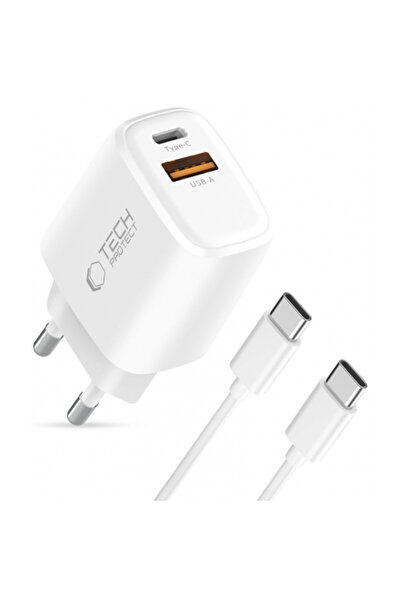 Tech-Protect Incarcator Retea Cu Cablu USB-C NCA45W, 45W, 3A, 1 x USB-A - 1 x...