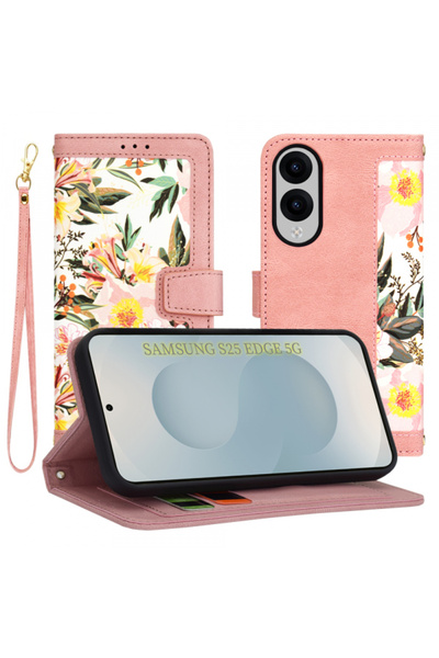 Techsuit Калъф за Samsung Galaxy S25 Edge S937, Techsuit, FlipCraft, Розов