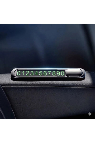 Araç İçi Park Telefon Numarası Fosforlu Numaratik Metal Füme