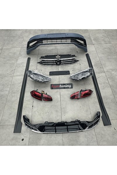 HYM TUNİNG VW PASSAT B8.5 RLINE DÖNÜŞÜM ÖN TAMPON PANJUR ELEGANCE FAR ELEGANC...