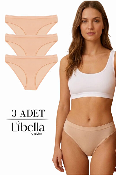 LİBELLA İÇ GİYİM Γυναικεία εσώρουχα μπικίνι από βαμβακερό λύκρα σε χρώμα δέρμ...