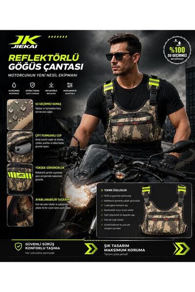 JİEKAİ JK-GC02 Kamuflaj Üniversal Göğüs Çantası