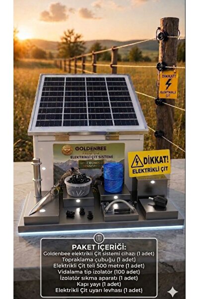 GOLDEN BEE COMBO KİT ELEKTRİKLİ ÇİT SİSTEMİ DOMUZ VE AYI KOVUCU 5 YIL GARANTİ...