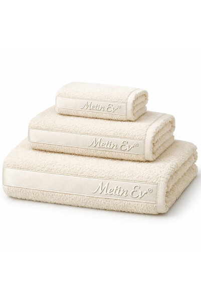 METİNEV Metin Ev ®   100% Cotton 3-Piece Towel Set – Bath + Face + Hand Towel...