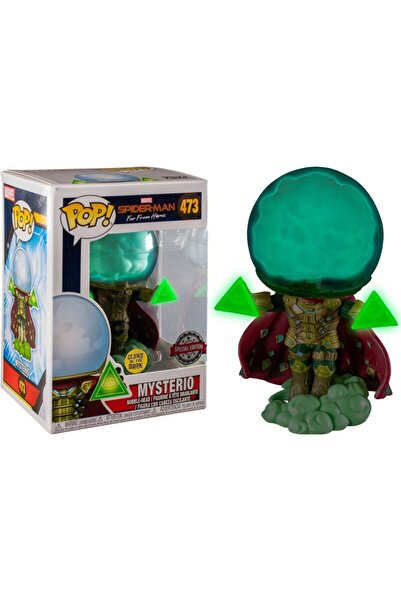 Funko Pop Marvel Spider Far From Home Mysterio Glow Exclusive Figür Limited E...