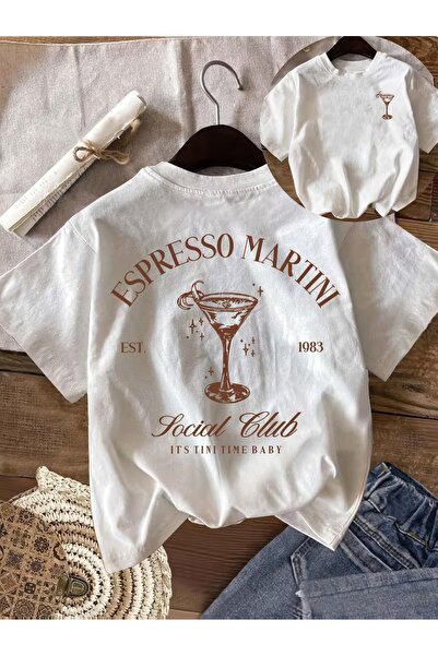 AEMİ Μπλουζάκι Unisex Oversize με στάμπα Espresso Martini