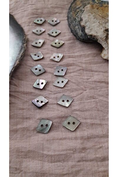 ILERI EUROPE Natural Oyster Genuine Pearl Mussel Shell Button 14 mm 16Pcs