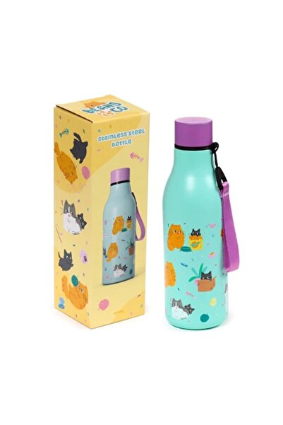 Eom Θερμός Cats Beans, 500 ml, Ανοξείδωτο ατσάλι, Θερμομόνωση για ζεστά/κρύα ...