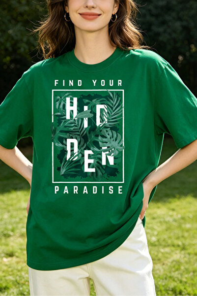 Fleck تي شيرتات نسائية بطباعة استوائية من Hidden Paradise بأسلوب كاجوال