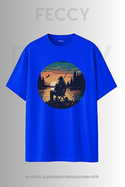FECCY Premium Fisherman Printed Hunter Theme Unisex Oversize Γυναικείο T-Shir...