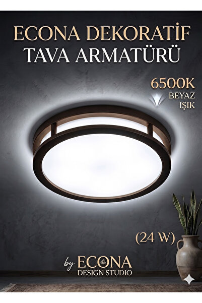 ECONA BEYAZ Aydınlatma Glop Armatürü Led Avize Aplik Balkon Banyo Koridor Lam...