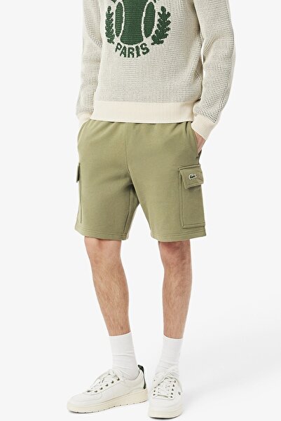 Lacoste Mens Reguler Fit Cotton Fleece Cargo Shorts Erkek Kargo Cepli Pamuk Ş...