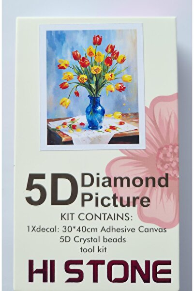 Liva Craft Комплект за бродиране с мъниста 30 x 40 Лалета на масата