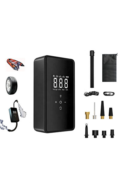 Mmctech Oto Kompresör Şarjlı Taşınabilir Powerbank El Fenerli Araç Lastik Şiş...