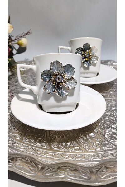 Hobibahçem Kirli nova® gray flower 2-cup set