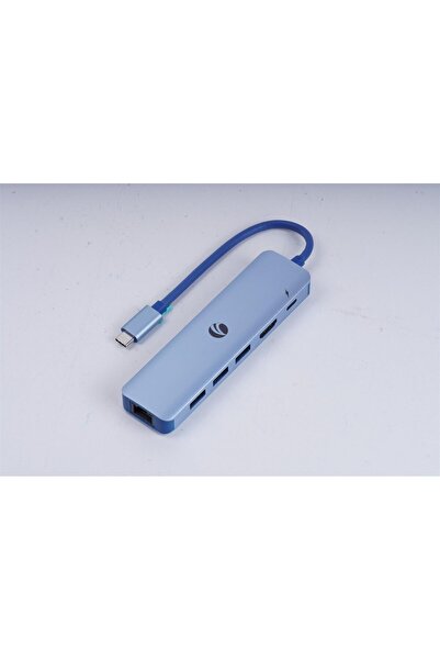 VCOM Cue55 Blue Type-C to Hdmi(4K@30Hz)+Gigabit Lan+Usb3.0+Pd 3.0 100W Multip...