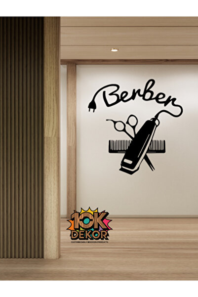 10kdekor Berber - Kuaför Temalı Dekoratif Tablo