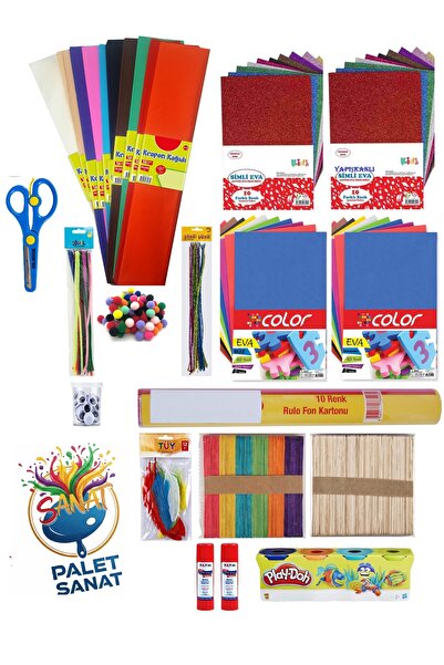 Palet Sanat Kreş Anasınıfı Anaokulu Okul Ve Kırtasiye Seti FULL SET