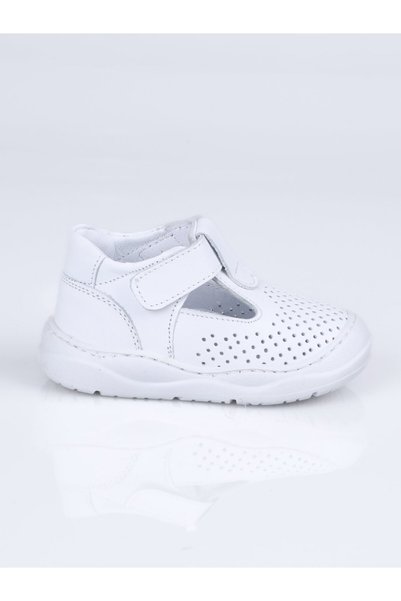 Sibel S.012 Genuine Leather Sandals İ.B.-White - 23
