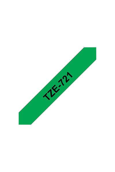 Brother TZE721 - 9 mm - negru pe verde