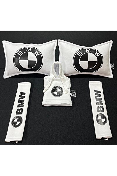 SSS TEKSTİL SİHİRLİELLER35 BMW LOGOLU 2Lİ BOYUN YASTIĞI 2Lİ EMNİYET KEMER PED...