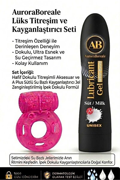 AuroraBoreale Süt Aromalı A Plus Lubricant Kayganlaştırcı Jel Titreşimli Akse...