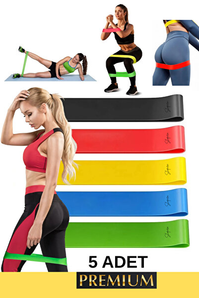 Shopura 5 komada gumenih ploča za pilates, set za vežbanje otpornosti