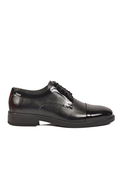 AYAKMOD Black Patent Leather Genuine Leather Men's Casual Shoes 821