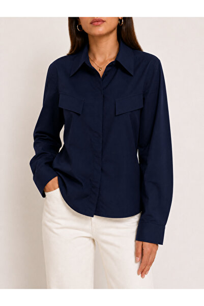 LOBOLIC Women's Oversize Shirt Poplin Woven Long Sleeve Comfortable Fit Casua...