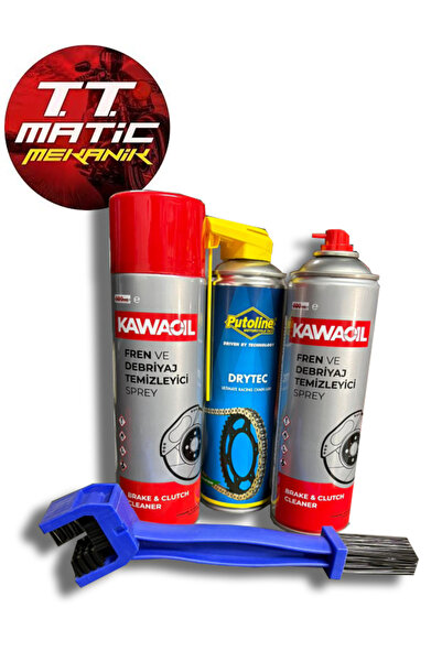 putoline DRYTEC- 2 ADET BALATA SPREYİ- ZİNCİR FIRÇASI