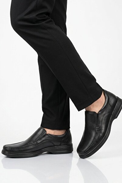 Aspor Black Genuine Leather Men's Casual Shoes