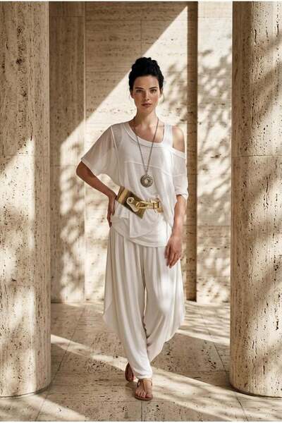 Aslı Natural Collection Örme Triko Üstten Cepli Tunik