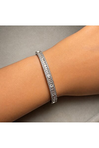 Laviona jewelry Baget Model Uzun Taşlı Bilezik
