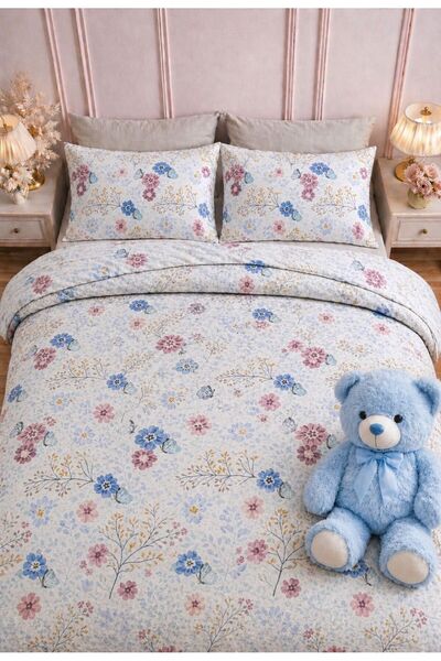 Sheri Home YENİ Kolay Ütülenir Çift Kişilik 2 Yastıklı Nevresim Seti 200 X 22...
