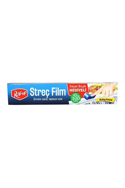 BARIŞKAN Roll-Up Sliding Knife Gift Cling Film 45cm X 300m 9Mic 1 Piece