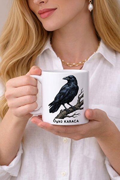 Kirbi Reklam Hayvan Karga Crow Kuş Kişiye Özel Çift Taraflı Baskılı Porselen ...