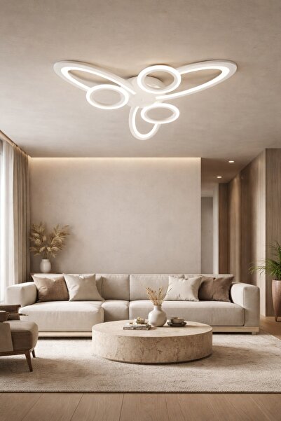 OEM Modern LED Chandelier 96W Adjustable Light 3000K–6500K with Remote Contro...