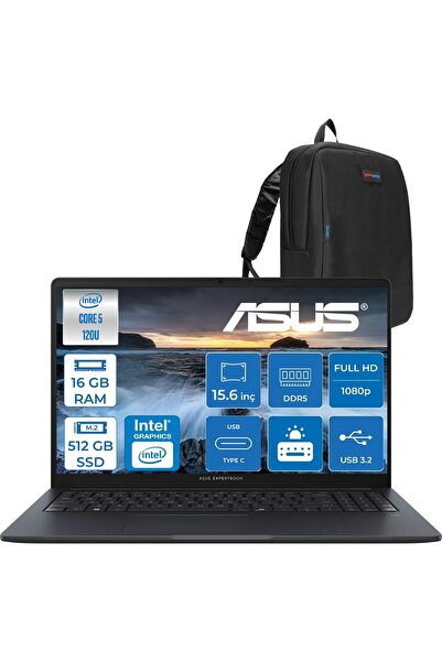ASUS Expertbook B1 B1503CVA-C58G512B4D Intel Core 5 120U 16GB Ddr5 512GB SSD ...