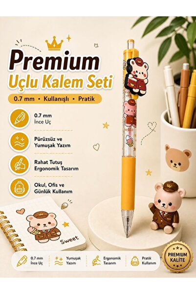 Miona Bear's 0.7 mm Uçlu Kalem Turuncu