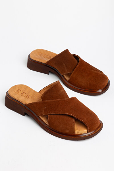 Rek Shoes Kadın Hakiki Deri Süet Terlik