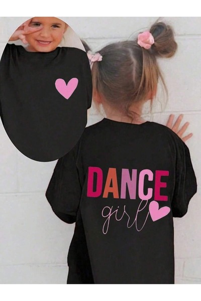 SVART WEAR Dance Girl Printed Crew Neck 100% Cotton Short Sleeve Kids and Tee...