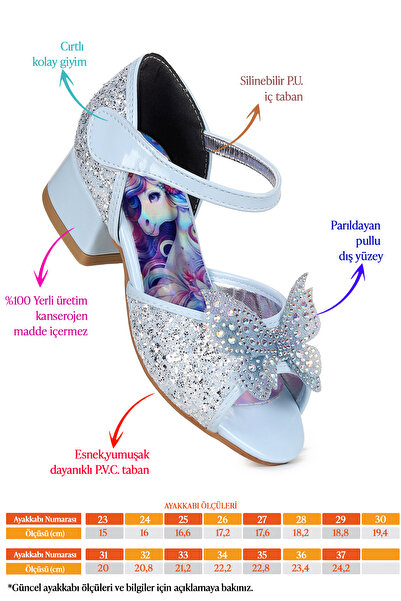 Kiko Kids Winged Unicorn Girls' Heeled Evening Dress Shoes